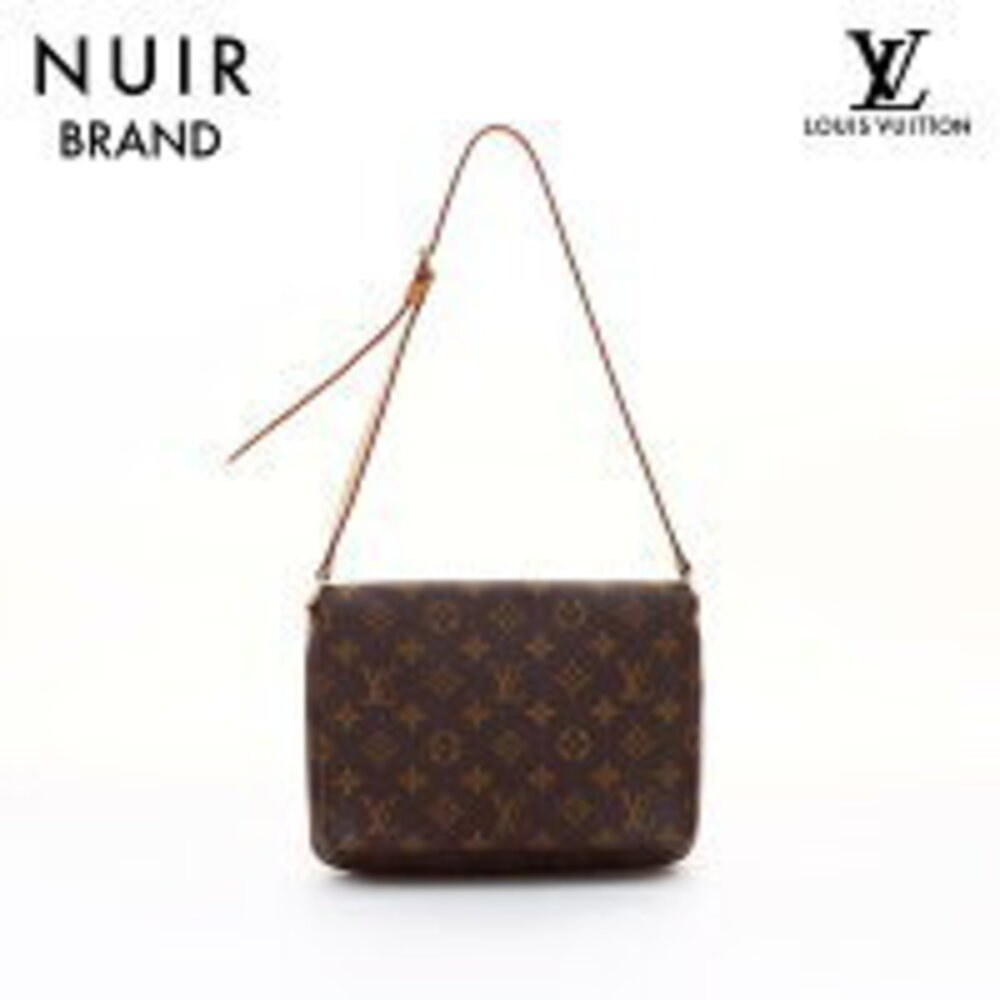 Louis Vuitton Monogram Musette Tango Shoulder Bag Brown